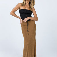 Harriette Maxi Skirt Brown