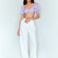 Ayla Linen Pants White Tall