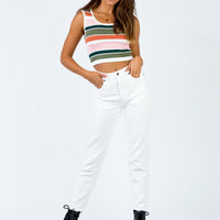 Zaiden Straight Leg Jeans White Denim