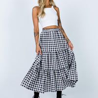 Hale Midi Skirt Black / White