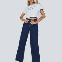 Motel Extra Wide Jeans Indigo Blue