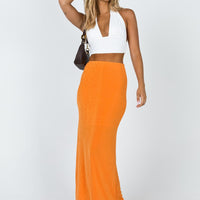 Harriette Maxi Skirt Orange