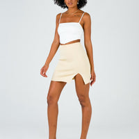The Lola Mini Skirt Ecru