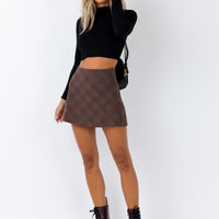 Fike Mini Skirt Brown