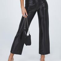 Martha Shiny Suit Pants Black