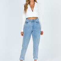 Tyler Jean Mom Jean Mid Wash Denim
