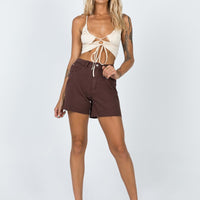The Swalla Shorts Brown Denim