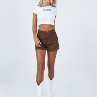 Darby A Line Short Brown