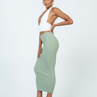 Rosella Midi Skirt Khaki