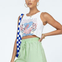 Claudette Gingham Shorts Green