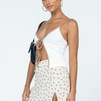 Kerri Mini Skirt Cream Floral