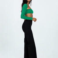 Vamp Wide Leg Denim Jeans Black