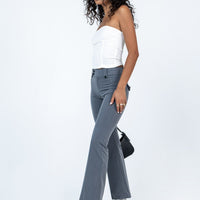 Yianna Low Waist Flare Pants Grey