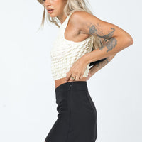 Easton V Front Mini Skirt Black