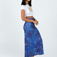 Starry Midi Skirt Blue