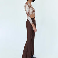 Cooper Tie Waist Pants Brown