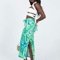 Yelena Midi Skirt Green