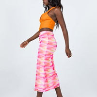 Sunset Trip Midi Skirt Pink
