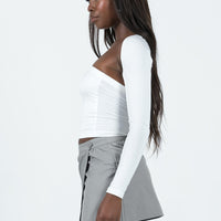 Not Going Home Mini Skirt Grey