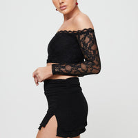 Angel Mini Skirt Black