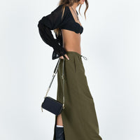 Geneve Maxi Skirt Olive Green