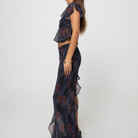 Kelber Maxi Skirt Purple / Multi