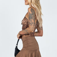 Wilcox Mini Skirt Brown
