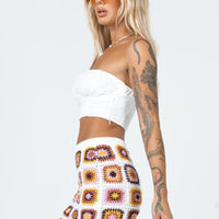 Barbados Crotchet Mini Skirt Multi