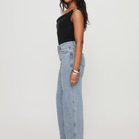 Karlina High Rise Straight Leg Jean Light Wash