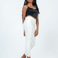 The Samma Midi Skirt White