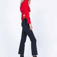 Marseille Cropped Leg Denim Jeans Black