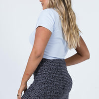 Text Me Mini Skirt Black