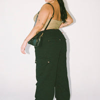 Fallout Mid Rise Cargo Pants Black Curve