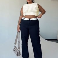 Dava Low Rise Pants Black Curve