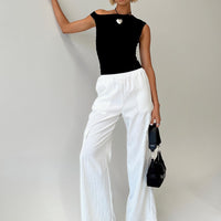 Lista Elastic Pocket Pants White Pinstripe