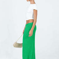 Belle Knit Maxi Skirt Apple Green