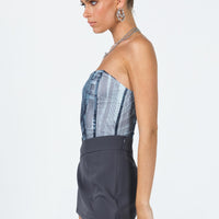 Easton V Front Mini Skirt Slate