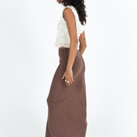 Jodie Maxi Skirt Brown