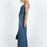 Wyoming Midi Skirt Blue Denim