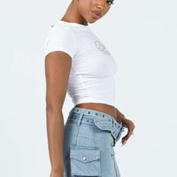 Iconic Cargo Mini Skirt Denim
