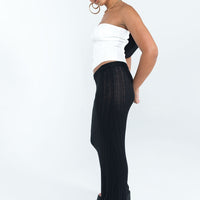 Belle Knit Maxi Skirt Black