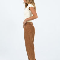 Kalinda Jeans Tan Cord