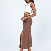 Siana Maxi Skirt Brown