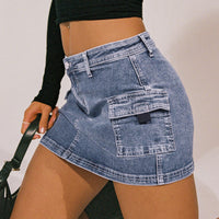 Grishea Low Rise Denim Skirt