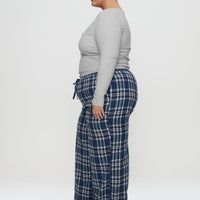 In The Morning Sleep Pant Blue Check Curve