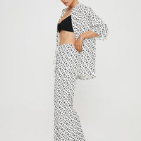 Zodiac Linen Blend Pants Black / White