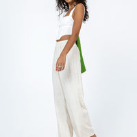 Louis Linen Blend Pants Beige Petite