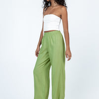 Louis Linen Blend Pants Light Green
