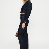 Stallion High Rise Straight Leg Jeans Indigo