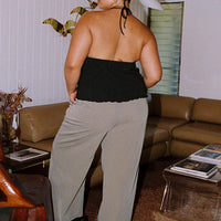Archer Pants Pinstripe Beige Curve